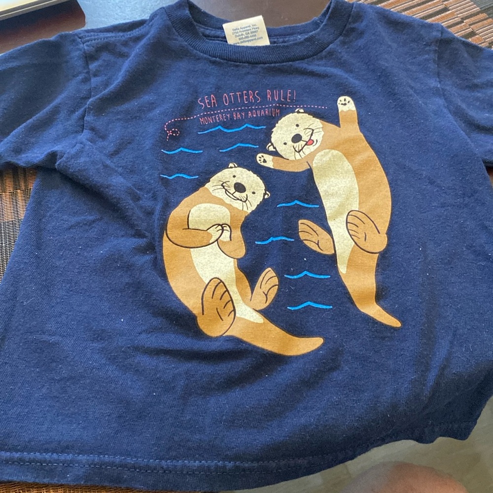 Monterey Aquarium t shrit with otters